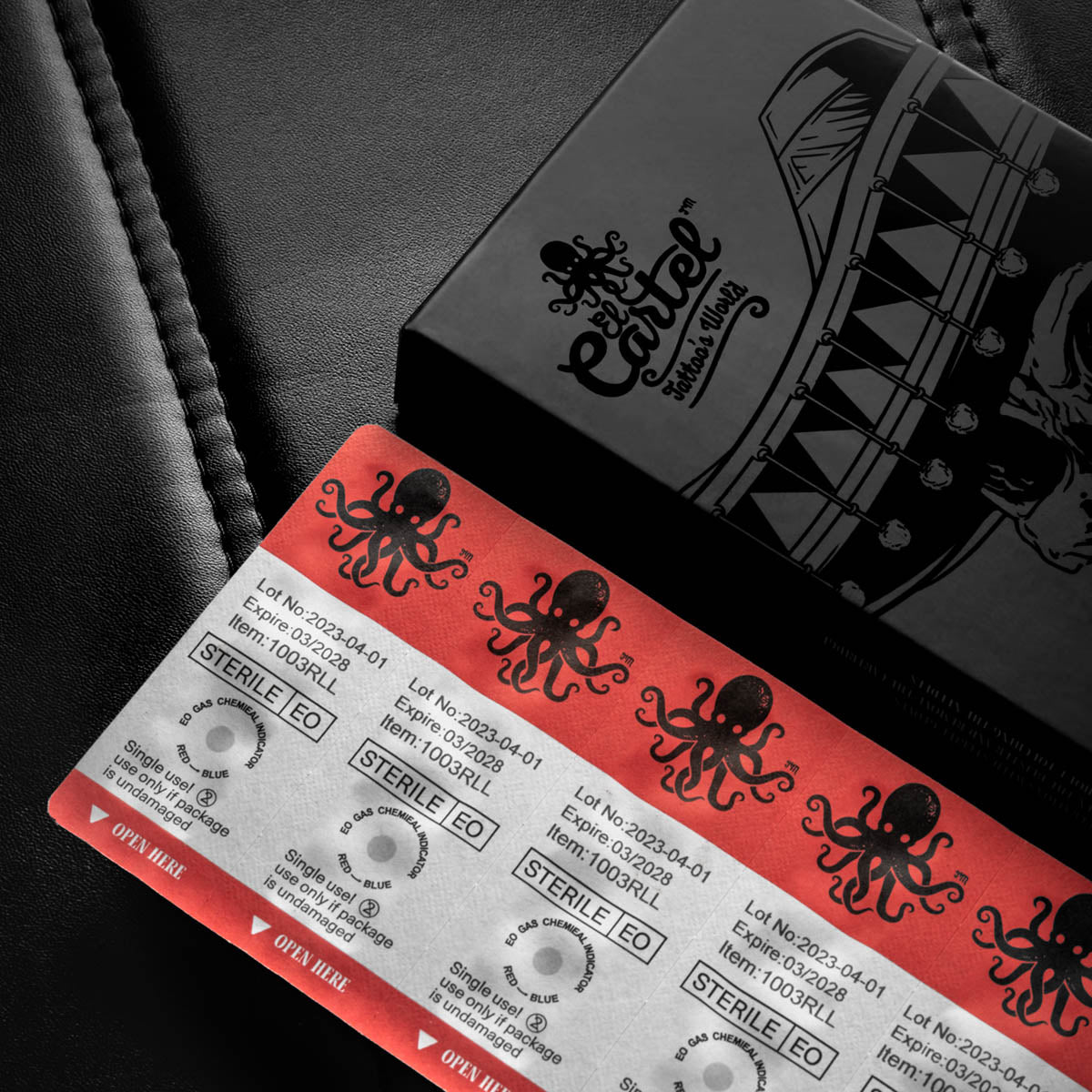 El Cartel Tattoo Cartridges V2 0.30mm 13RM 10 pcs - single cartridge shown at an angle