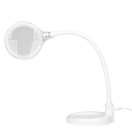Elegante 2014-2R 30 LED SMD 3D Magnifying Desk Lamp with Base & Clamp - complete device isolated on a white background