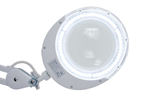 Elegante 6025 60 LED SMD 5 Diopter Tabletop Magnifying Lamp - main unit with included components on a white background