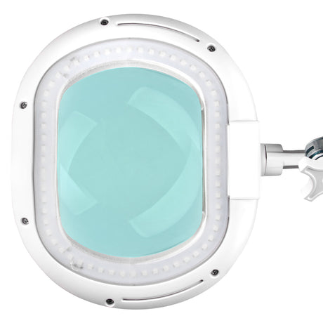 Elegante 6028 60 LED 5 Diopter Magnifying Lamp with Light Intensity Adjustment - main unit with included components on a white background