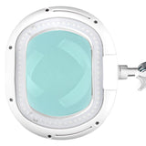 Elegante 6028 60 LED 5 Diopter Magnifying Lamp with Tripod & Light Intensity Adjustment - main unit with included components on a white background