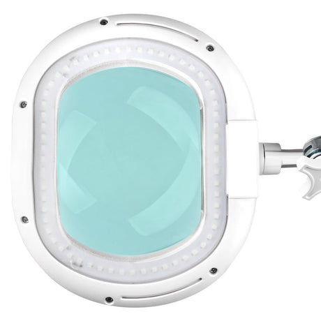 Elegante 6028 60 LED 5 Diopter Magnifying Lamp with Tripod & Light Intensity Adjustment - main unit with included components on a white background