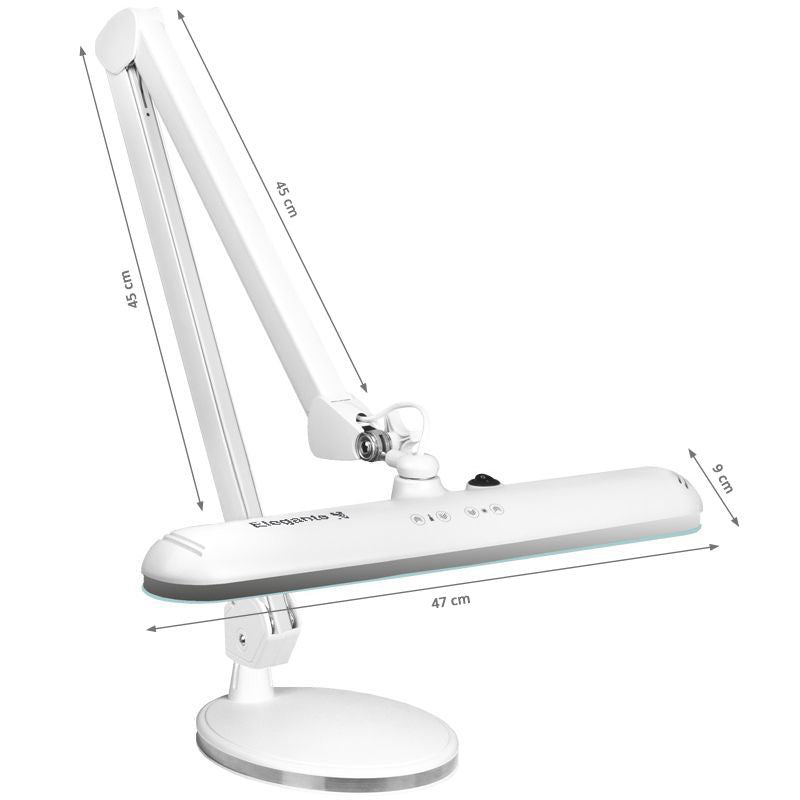 Elegante 801-tl Led Lamp with Base & Light and Colour Intensity Adjustment - LED task lamp showing its adjustable construction and controls
