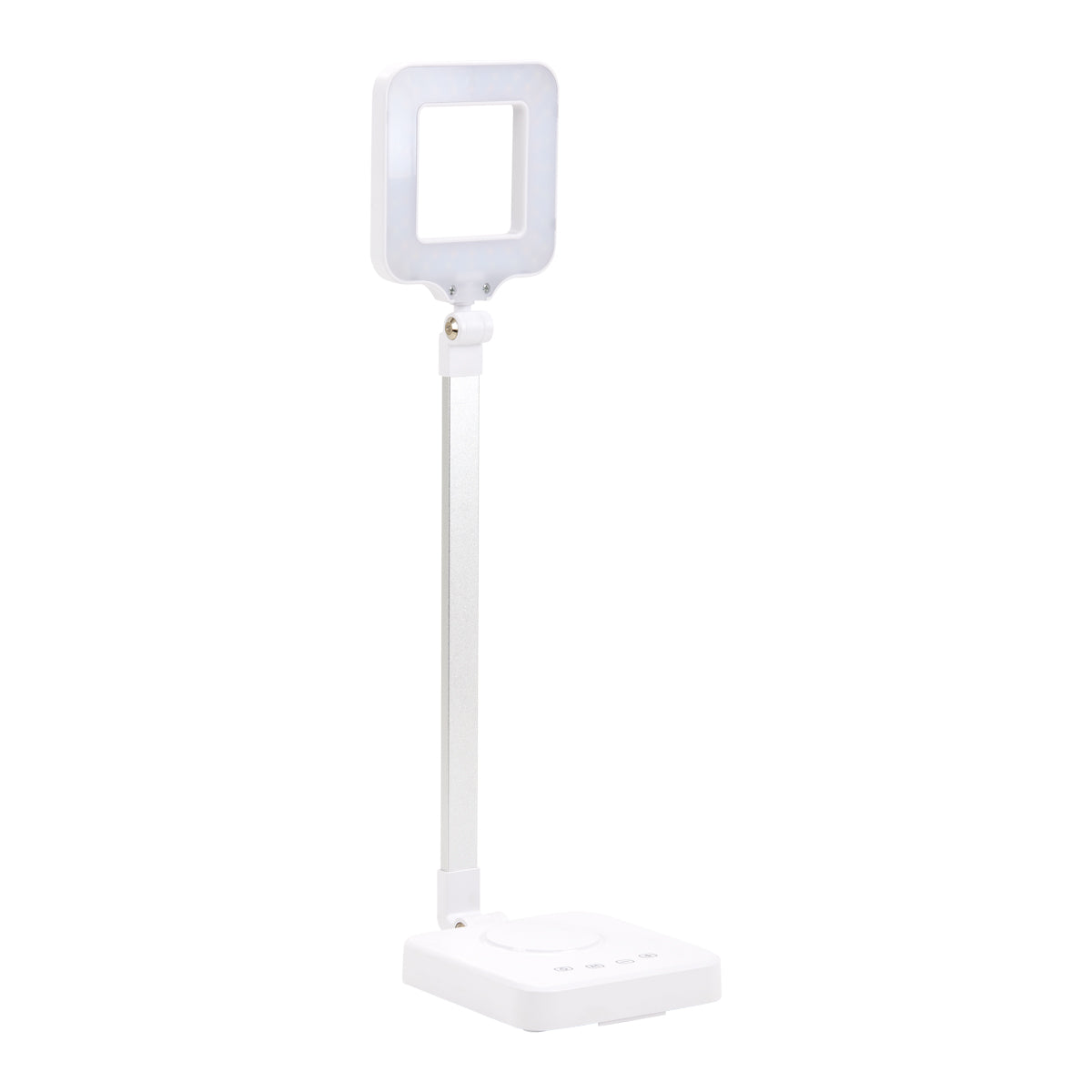 Elegante 804 Desk Led Lamp Square White - LED task lamp showing its adjustable construction and controls