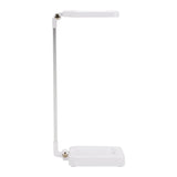 Elegante 804 Desk Led Lamp Square White - LED task lamp showing its adjustable construction and controls
