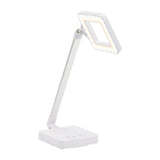 Elegante 804 Desk Led Lamp Square White - LED task lamp showing its adjustable construction and controls