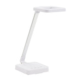 Elegante 804 Desk Led Lamp Square White - LED task lamp showing its adjustable construction and controls
