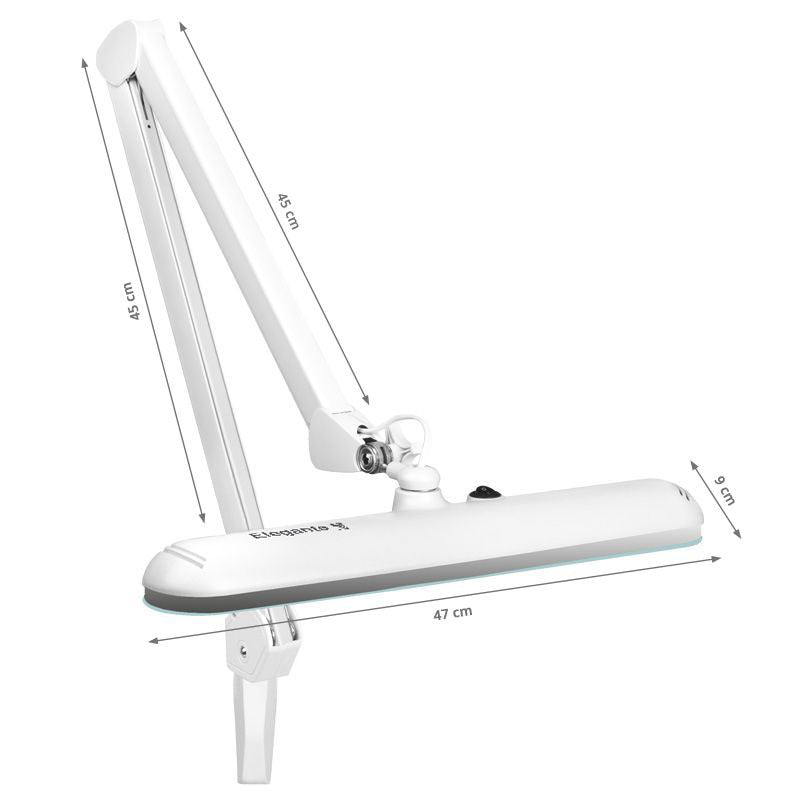 Elegante Led Workshop Lamp 801ST Standard White - LED task lamp showing its adjustable construction and controls