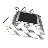 Elegante Platinum T6 Body Slimming System - treatment handpiece and connectors on a white background