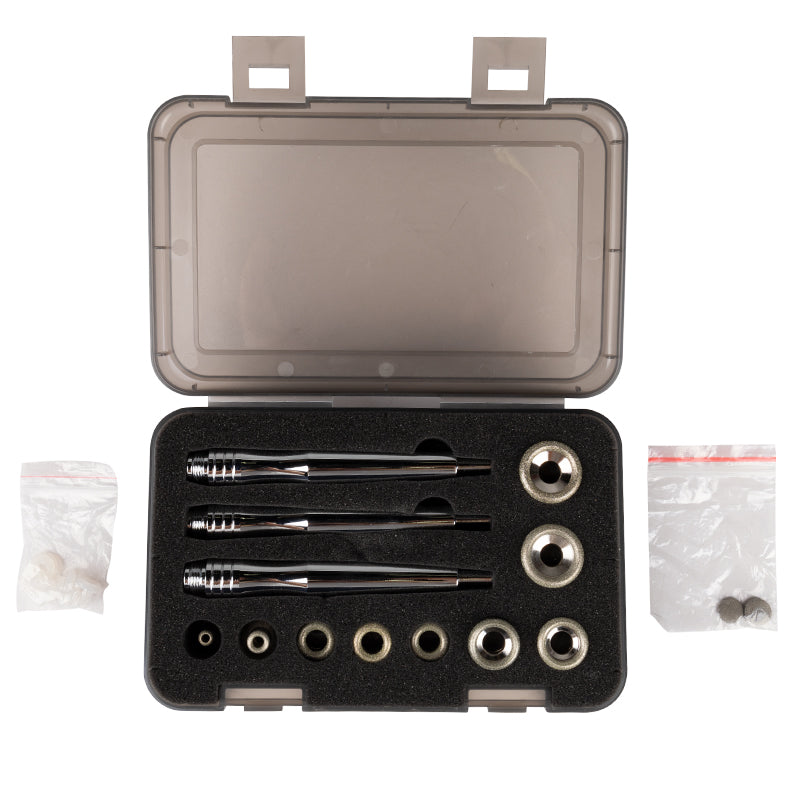 Elegante Platinum T8 Anti-Ageing & Body-Shaping System - treatment handpiece and connectors on a white background