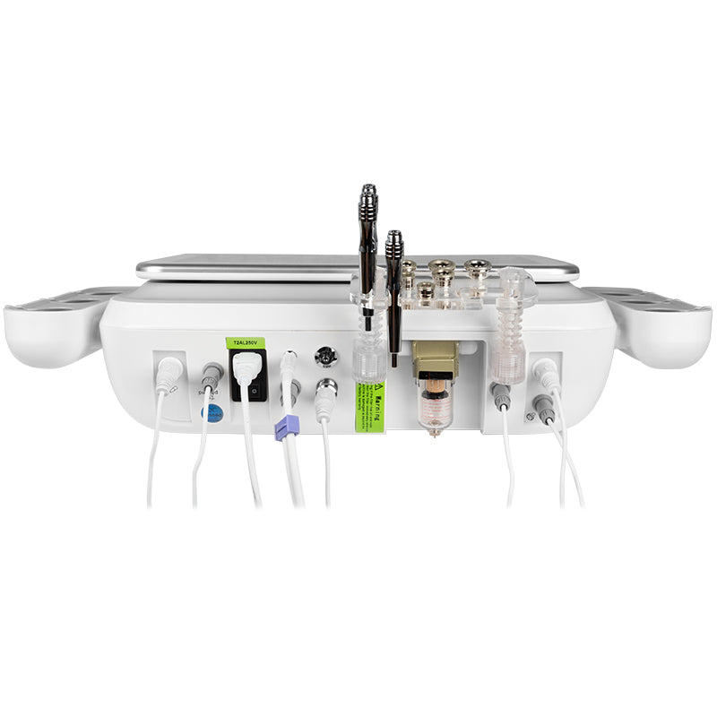Elegante Platinum T8 Anti-Ageing & Body-Shaping System - treatment handpiece and connectors on a white background