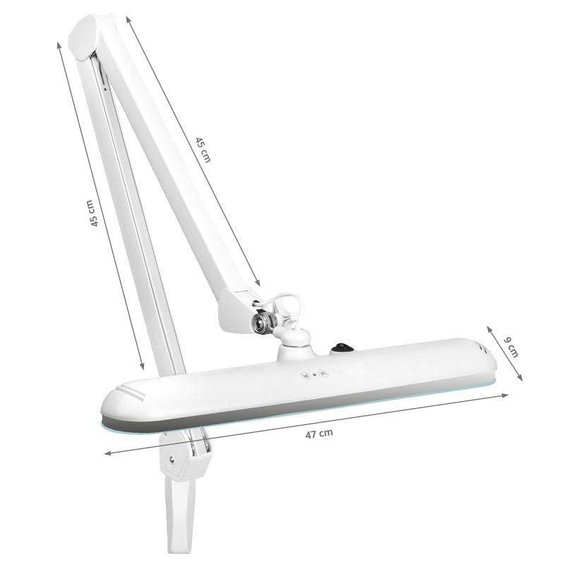Elegante Workshop Led Lamp 801-l with Vice Light Intensity Adjustment - LED task lamp showing its adjustable construction and controls