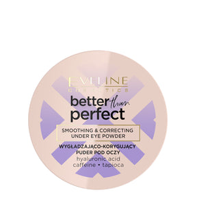 Eveline Better Than Perfect Under Eye Powder Smoothing & Correcting - retail powder box on a white background