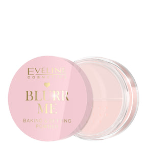 Eveline Blurr Me Fixing Loose Powder Baking & Setting Effect - retail powder box on a white background