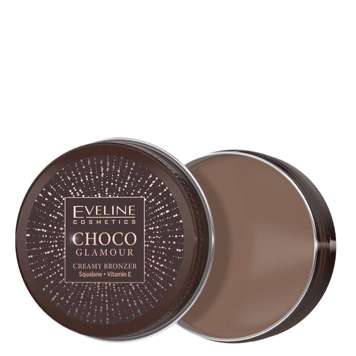 Eveline Choco Glamour Creamy Bronzer - powder compact with the shade visible on a white background