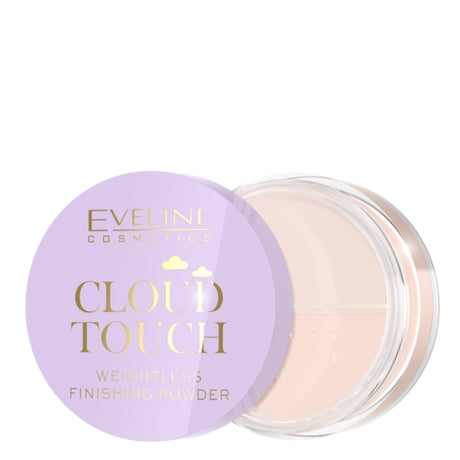 Eveline Cloud Touch Ultra-Light Loose Finishing Powder - retail powder box on a white background