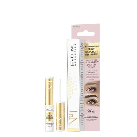 Eveline Multipeptide Lash & Brow Booster Serum - isolated on a white background
