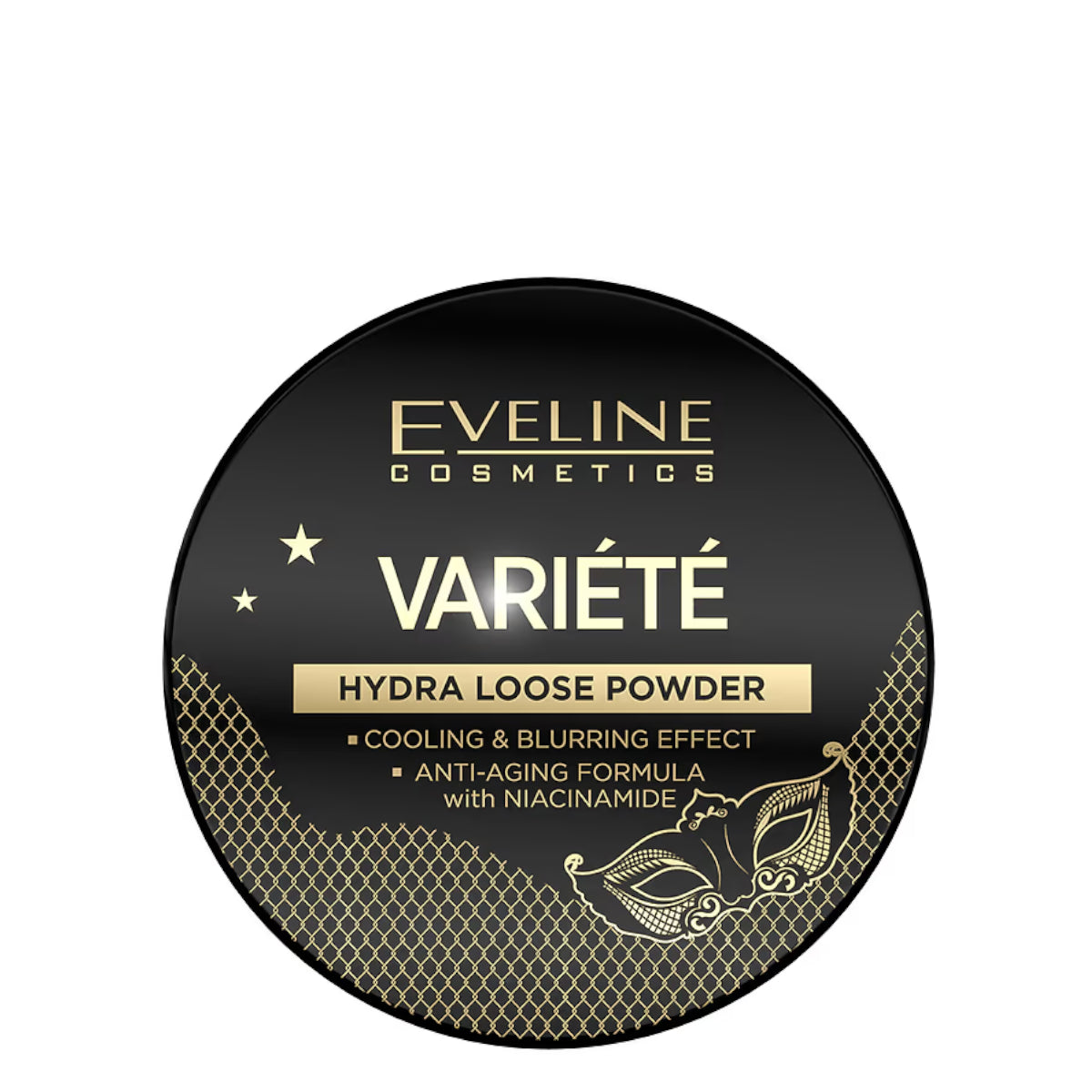 Eveline Variete Hydra Loose Powder Cooling & Blurring Effect - retail powder box on a white background