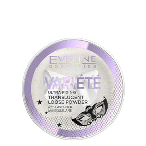 Eveline Variete Ultra Fixing Translucent Face Powder - retail powder box on a white background