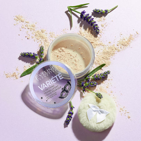 Eveline Variete Ultra Fixing Translucent Face Powder - retail powder box on a white background