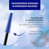 Eveline Variete Ultra Lenght & Volume Blue Mascara - product presentation on a dark background