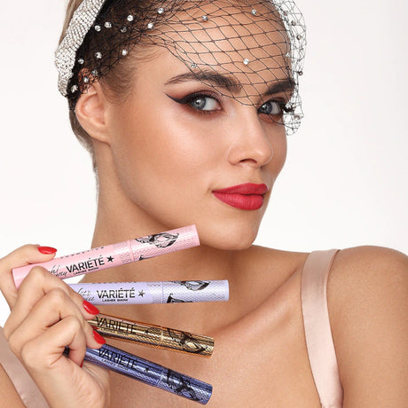 Eveline Variete Ultra Volume Waterproof Mascara - finished result shown on a model's face
