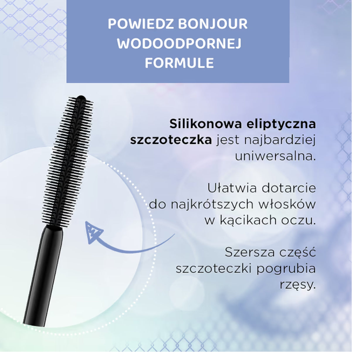 Eveline Variete Ultra Volume Waterproof Mascara - product presentation on a dark background
