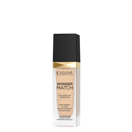 Eveline Wonder Match Foundation Satin Finish - 11 Almond - foundation container isolated on a white background