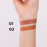 Eveline Wonder Match Liquid Bronzer & Contour - shade swatches shown beside the product