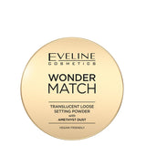 Eveline Wonder Match Translucent Loose Powder with Amethyst Dust - retail powder box on a white background
