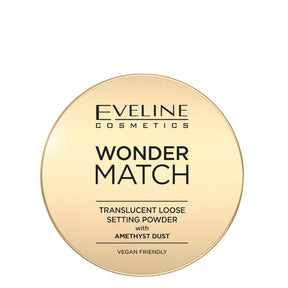 Eveline Wonder Match Translucent Loose Powder with Amethyst Dust - retail powder box on a white background