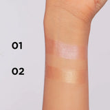 Eveline Wonder Show Highlighter Illuminating Stick - shade swatches shown beside the product
