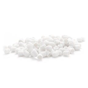 Exo 10mm Hard Sanding Caps 80 Grit White - 100 Pack - isolated on a white background
