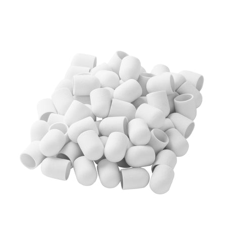 Exo 13mm Hard Sanding Caps 150 Grit White - 10 Pack - isolated on a white background