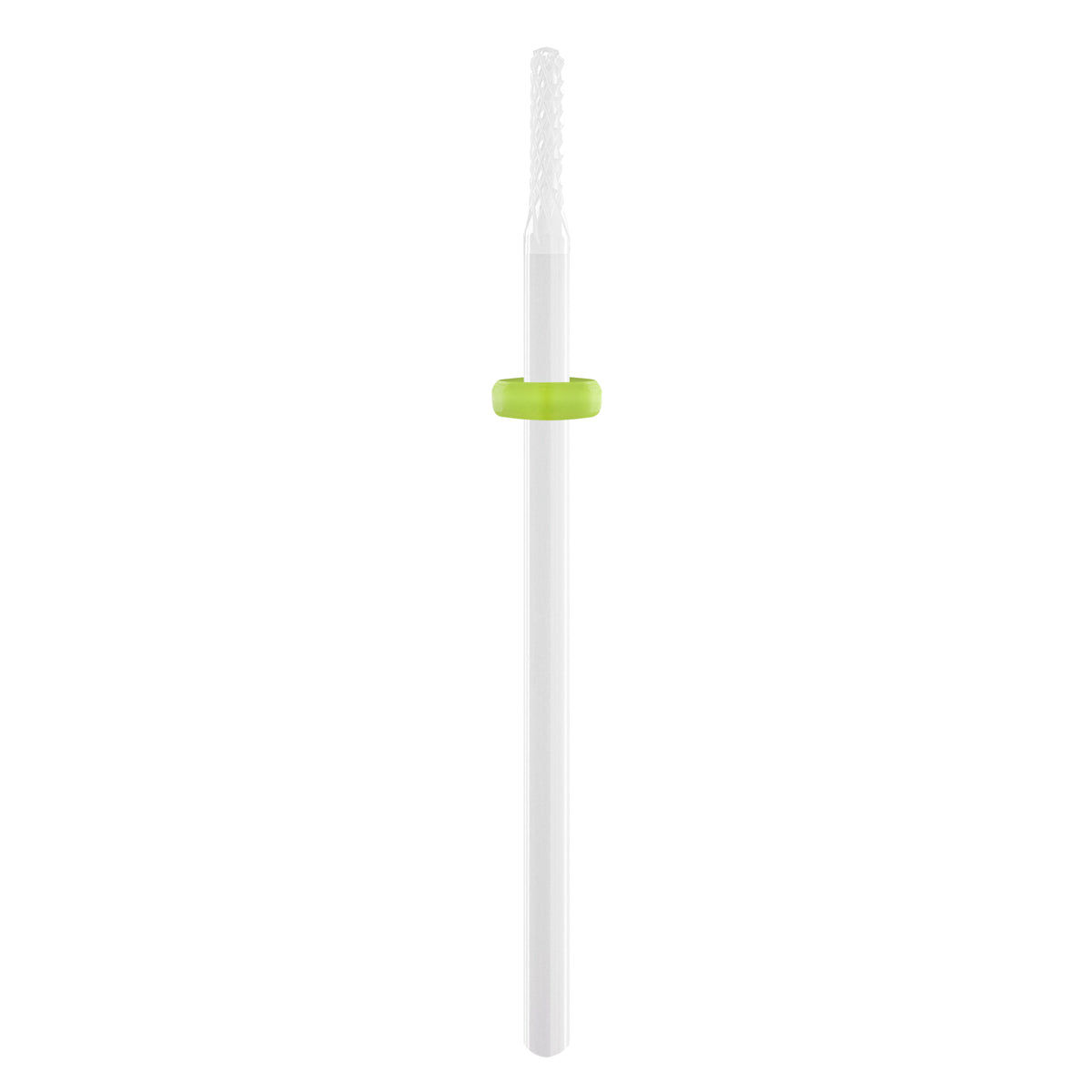 Exo Ceramic Cylinder Nail Drill Bit 1.6mm Green Band 414C - isolated on a white background