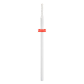 Exo Ceramic Cylinder Nail Drill Bit 1.6mm Red Band 414F - isolated on a white background