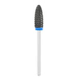 Exo Ceramic Oval Nail Drill Bit 6.0mm Blue Band Black - isolated on a white background