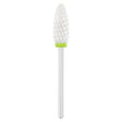 Exo Ceramic Oval Nail Drill Bit 6.0mm Green Band 307C - isolated on a white background