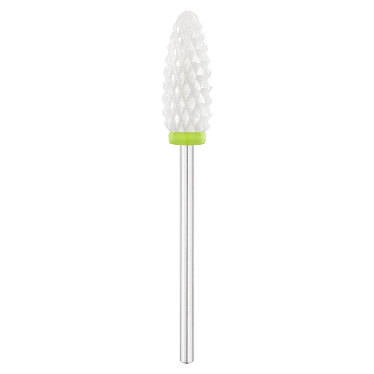Exo Ceramic Oval Nail Drill Bit 6.0mm Green Band 307C - isolated on a white background