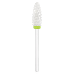 Exo Ceramic Oval Nail Drill Bit 6.0mm Green Band 307C - isolated on a white background