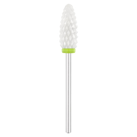 Exo Ceramic Oval Nail Drill Bit 6.0mm Green Band 307C - isolated on a white background