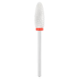 Exo Ceramic Oval Nail Drill Bit 6.0mm Red Band 307F - isolated on a white background