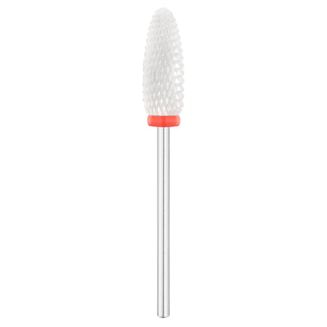 Exo Ceramic Oval Nail Drill Bit 6.0mm Red Band 307F - isolated on a white background