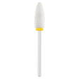 Exo Ceramic Oval Nail Drill Bit 6.0mm Yellow Band 307XF - isolated on a white background