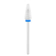 Exo Ceramic Rounded Cone Nail Drill Bit 6.5mm Blue Band - isolated on a white background