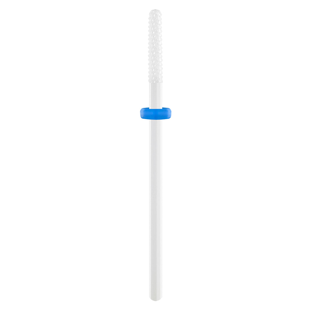 Exo Ceramic Rounded Cylinder Nail Drill Bit 2.2mm Blue Band 428F - isolated on a white background