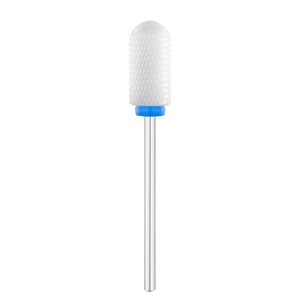 Exo Ceramic Rounded Cylinder Nail Drill Bit 6.0mm Blue Band 426M - isolated on a white background