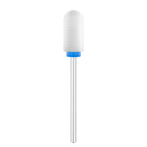 Exo Ceramic Rounded Cylinder Nail Drill Bit 6.0mm Blue Band 426M - isolated on a white background