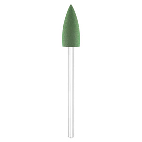 Exo Green Rubber Cone Nail Drill Bit 10.0mm 204 - isolated on a white background