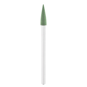 Exo Green Rubber Cone Nail Drill Bit 4.0mm 232 - isolated on a white background